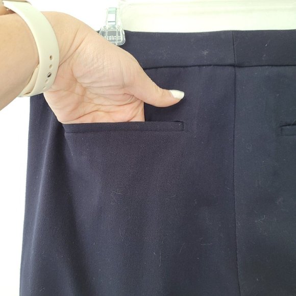 Coldwater Creek Pants Womens‎ 14Navy Blue Natural Fit Dress Trouser Office - Picture 7 of 12